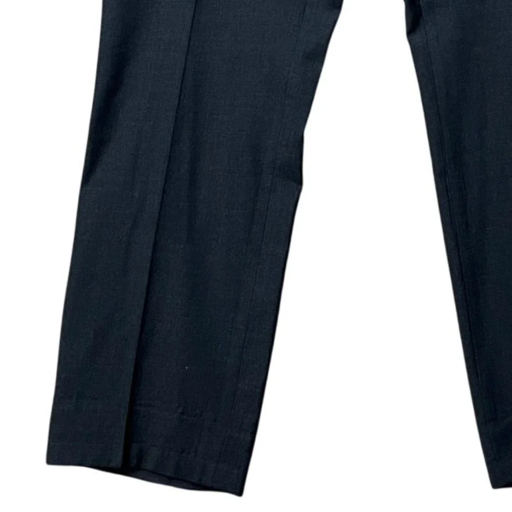 Charles Tyrwhitt Dress Pants Men 40U Charcoal Gray Straight Leg Wool Flat Front